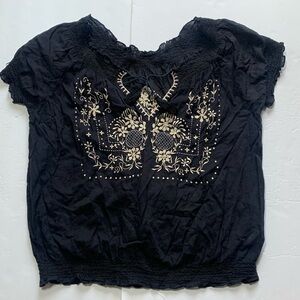 JOIE Sheer Top Black Size Small